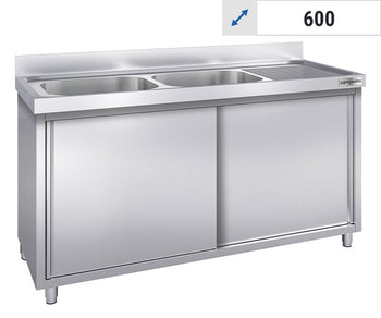 Vaskeskap - 2 Kummer 600 Dybde