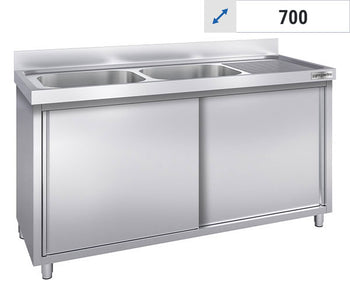 Vaskeskap - 2 Kummer 700 Dybde