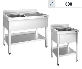 Oppvaskbenk 1 Kum - 600 Dybde