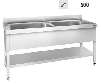 Gryte oppvaskbenk - 600 Dybde