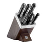 ZWILLING | GOURMET SharpBlock - selvslipende knivblokk - 7‑deler - brun