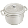 STAUB | LA COCOTTE - Kokotte dyp - Ø 240mm - Støpejern - Hvit trøffel