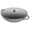 STAUB | SPECIALITIES - Wok med glasslokk - Ø 370mm - Støpejern - Grafittgrå