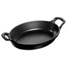 STAUB | SPESIALITETER - Gryterett - oval - 210mm - Støpejern - Svart