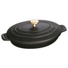 STAUB | SPECIALITIES - Ovnsform med lokk - oval - 230mm - støpejern - svart