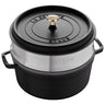 STAUB | LA COCOTTE - Kokotte med dampinnsats - Ø 240mm - Støpejern - Svart