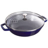 STAUB | SPECIALITIES - Wok med glasslokk - Ø 300mm - Støpejern - Mørkeblå