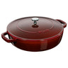 STAUB | BRAISERS - Stekeovn med Chistera Drop-Structure - 240mm - Støpejern - Grenadine Red