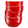 STAUB | CERAMIQUE - Skålsett, 4 stk - Ø 120mm - Keramikk - Kirsebærrød