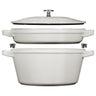 STAUB | STACKABLE SET - kasserollesett - 2 stk - Ø 240mm - støpejern - hvit trøffel