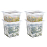 CAMBRO | CAMSQUARES® - FreshPro-beholdersett - 8 deler - 2x 0,95 liter & 2x 0,47 liter - Transparent