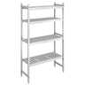 Aluminiumsreol – grunnseksjon - 952x1800 mm - Dybde: 460 mm - for kjølerom/fryserom - Maks belastning totalt: 600 kg
