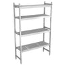 Aluminiumsreol – grunnseksjon - 1070x1800 mm - Dybde: 460 mm - Maks belastning totalt: 600 kg