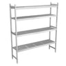 Aluminiumsreol – grunnseksjon - 1611x1800 mm - Dybde: 360 mm - for kjølerom/fryserom - Maks belastning totalt: 600 kg