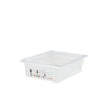 (6 stk.) CAMBRO | SafeTrak - Polypropylenbeholdere GN 1/2 - Milky - Høyde: 100mm
