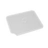 Lokk med skjeutskjæring - plast - 265x200x7 mm - transparent