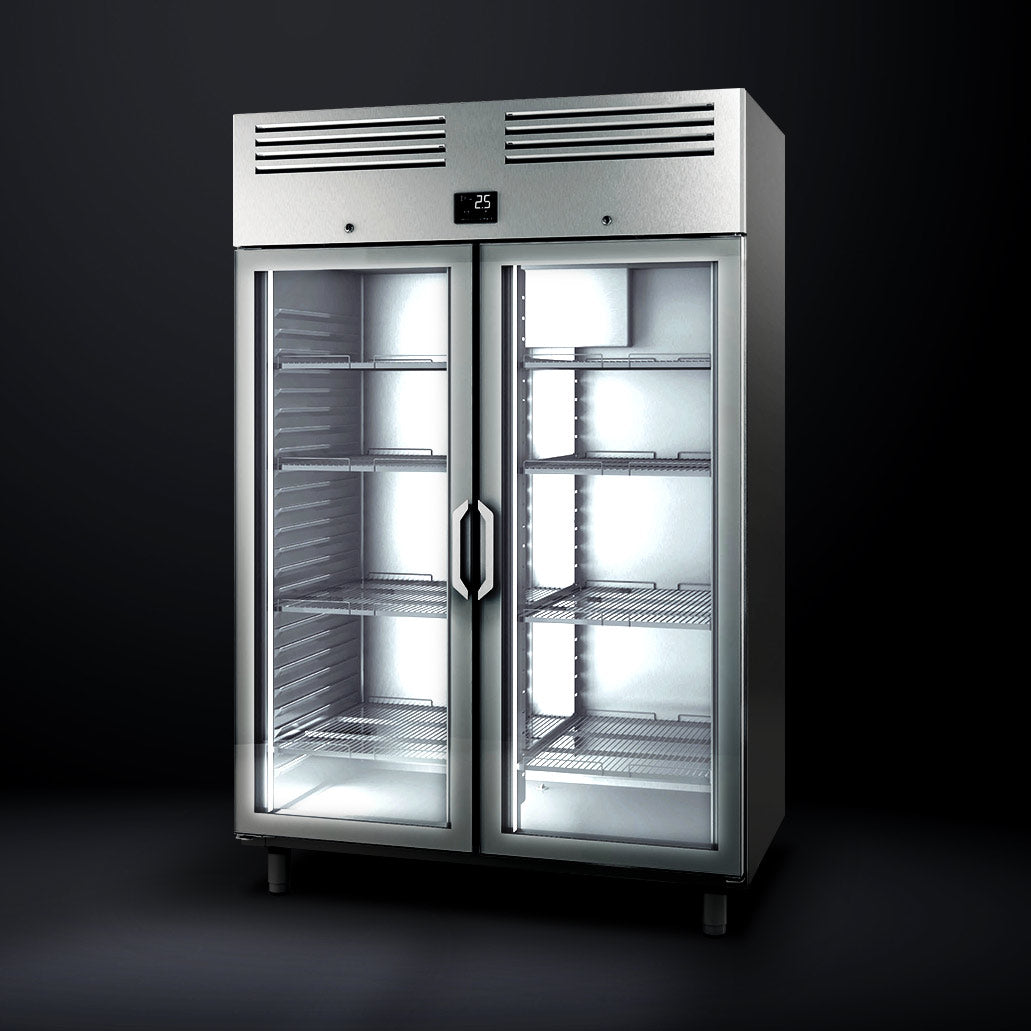 Kjøleskap (GN 2/1) - med 2 glassdører