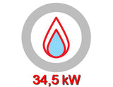 Gass koketopp 4 Brenner (34,5 kW) + Gassovn (7,8 kW)