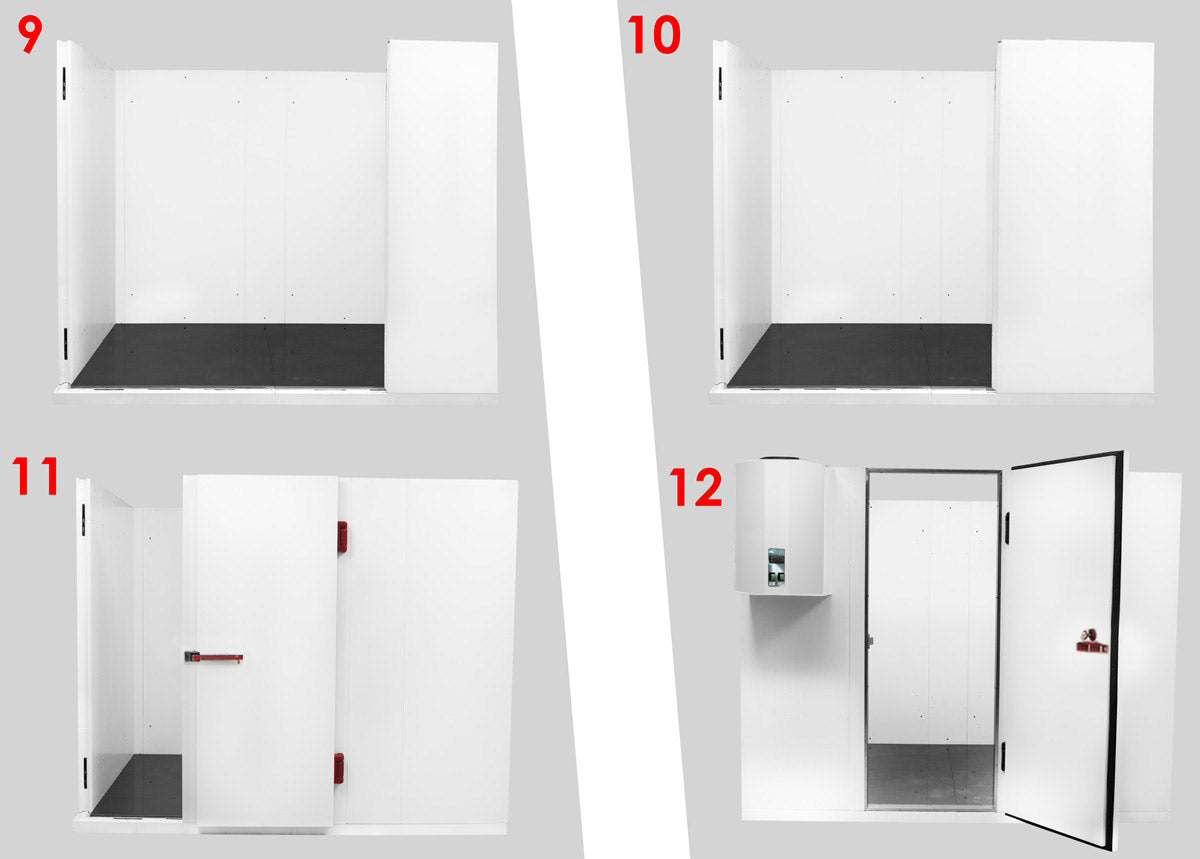 Kjølerom 2,78 x 3,13 m - høyde: 2,1 m - 15,23 m³