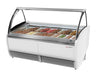 Iskremdisk LEO - 1 728 mm - ventilert kjøling - med LED-belysning - for 20x 5 l iskrembeholdere - hvit