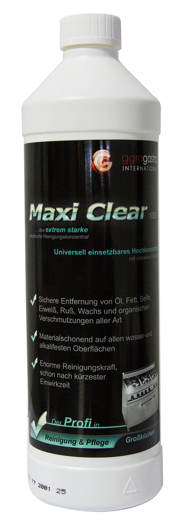 Rengjøringsmiddel til rustfritt stål 1 l (Maxi Clear) med Kisi-Nedleggelse