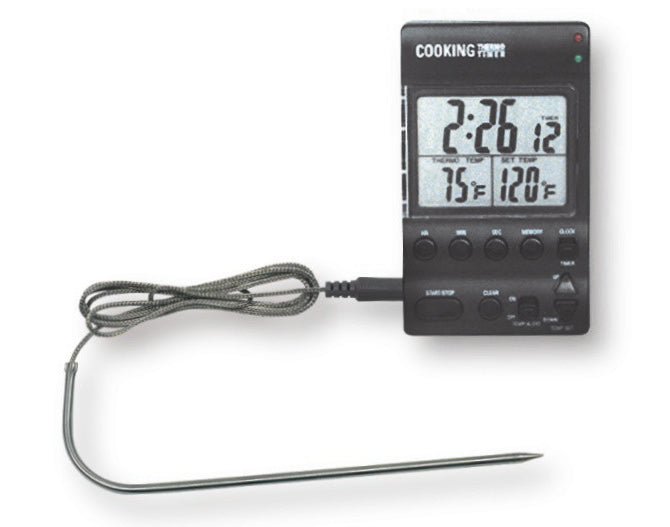 Digitalt steketermometer/ tidsur -30 °C / +200 °C