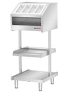 Bestikk- og porselensholder KOPENHAGEN - gulvmodell - 620 mm - Høyde: 1500 mm - rustfritt stål