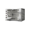 Gass rød kant kyllinggrill PREMIUM med 8 spyd til 48 kyllinger - 1395 x 910 x 980 mm