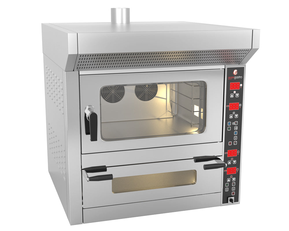 Kombidemper - Digital - Bakeri varmluftsovn - 4x EN 60x40 &amp; pizzaovn - 7x Ø 25cm