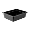 (12 st) Polypropylenbeholdere GN1 / 2 - svart - høyde 100mm