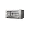 Gass rød kant kyllinggrill PREMIUM med 4 spyd til 24 kyllinger - 1395 x 660 x 626 mm