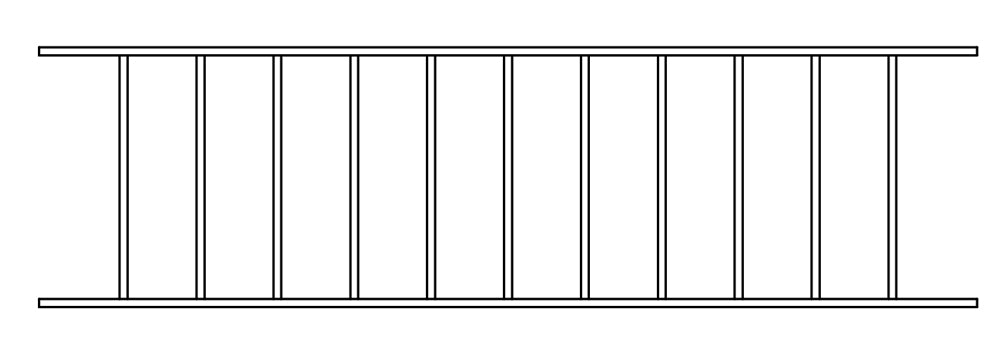 Vertikalt skillegitter - høyde: 132 mm