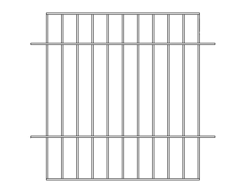 Vertikalt skillegitter - høyde: 432 mm