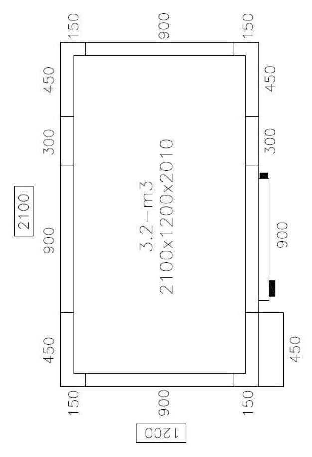 Fryserom - 1,5 x 2,1 m - høyde: 2,01 m - 4,2 m³ - inkl. Fryseaggregat