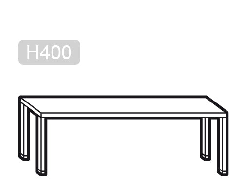Oppsatsbord 1,8 m - med 1 etasjer 0,4 m høy