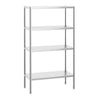Hylle i rustfritt stål PREMIUM 1,0 x 0,5 m - med 4 hyller (JUSTERBAR)