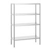 Hylle i rustfritt stål PREMIUM 1,2 x 0,5 m - med 4 hyller (JUSTERBAR)