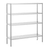 Hylle i rustfritt stål PREMIUM 1,6 x 0,5 m - med 4 hyller (JUSTERBAR)