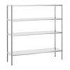 Hylle i rustfritt stål PREMIUM 1,8 x 0,5 m - med 4 hyller (JUSTERBAR)