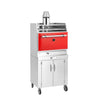 Charcoal - Kullgrill - 704 mm - med ristehylle og underdel - 2 grillrister - rød