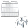 Plastbelagt bæregitter - 450x420 mm - inkl. 4 braketter - passer til TKSS400N
