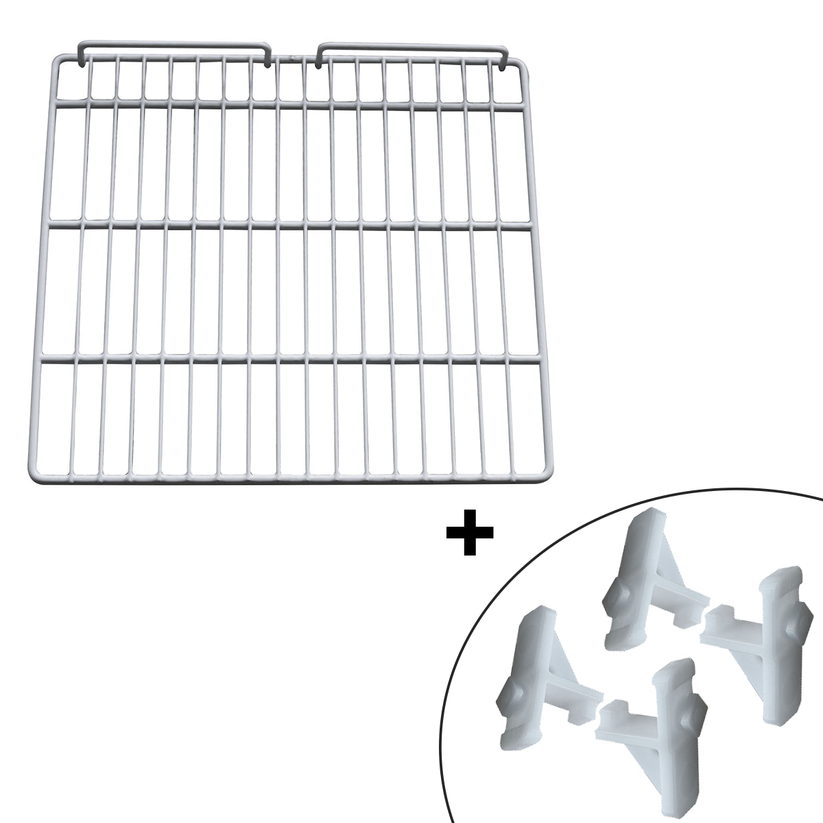 Plastisert gitterhyller - 450 x 420 mm