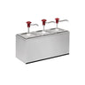 Sausdispenser - 3x 2 l - dose 30 ml - 500x180x340 mm - passer til GN 1/6, 200 mm dyp - justerbar dosering - med beholder - inkl. stativ