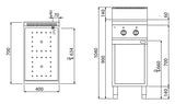Infrarød komfyr - 2 platetopper (6,4 kW)