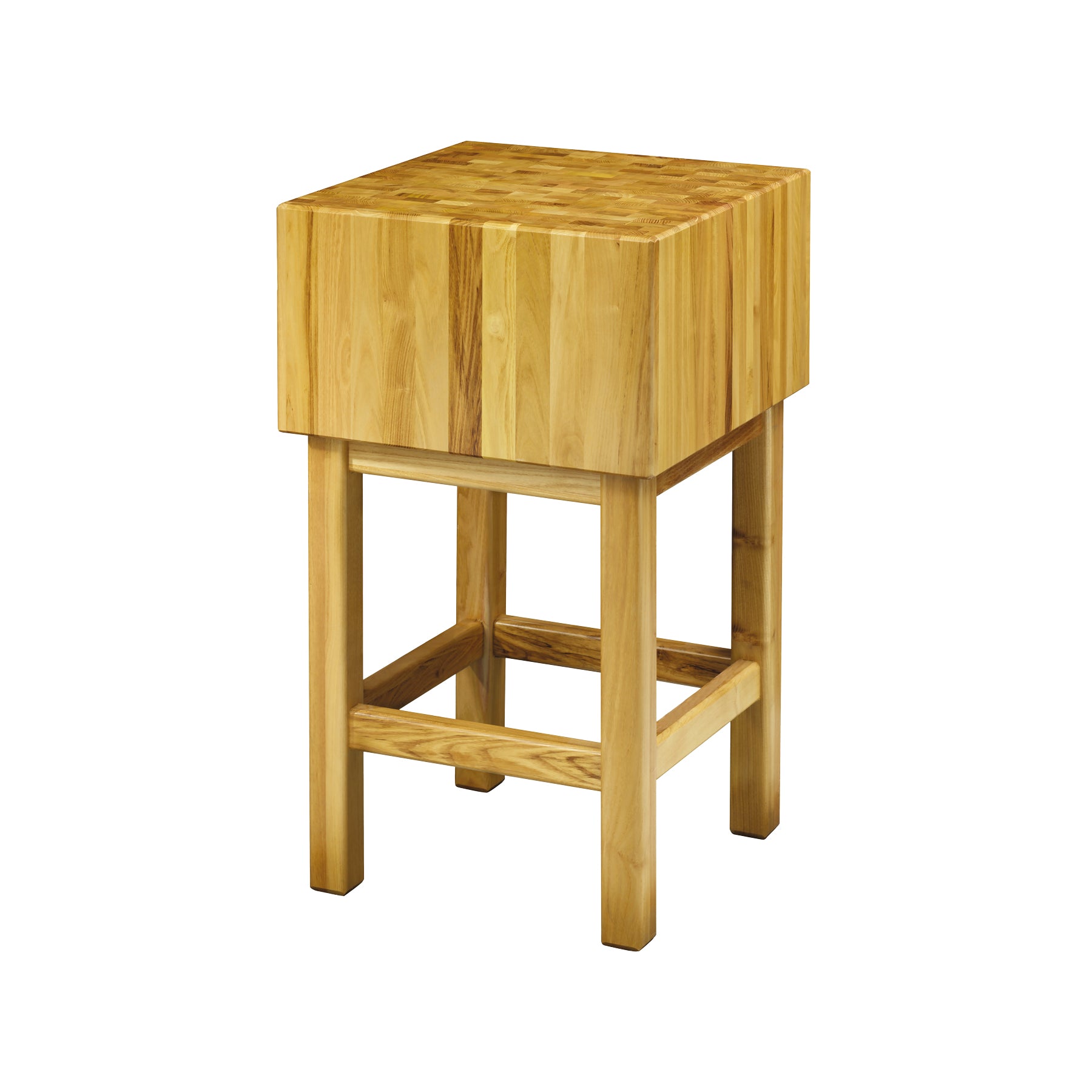 Arbeidsbord / Slakterblokk bord i akasietre - 50 x 50 cm