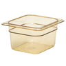 (6 stk.) CAMBRO | H-PAN™ Varmebestandige GN-beholdere 1/6 - Amber - Dybde 100 mm