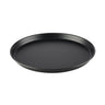 (10 stk.) Pizzabrett i blåstål - rund - med kant - Ø 320 mm - Høyde: 25 mm - svart
