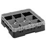 CAMBRO | CAMRACK® - Glassvaskerkurv 1/1 med 1 forlenger - 500x500mm - 9 rom - Svart