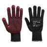 (10 Par) PVC Nub Hanske - Svart/ Rød - Størrelse: XS