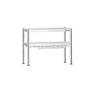 Overhylle med varmelamper - med keramiske infrarøde varmeelementer - 800x370x780 mm - 700 W - 1 oppvarmet hylle - 1 hylle